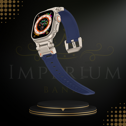 Royal Azure - Titanium Buckle with Blue Silicone Band