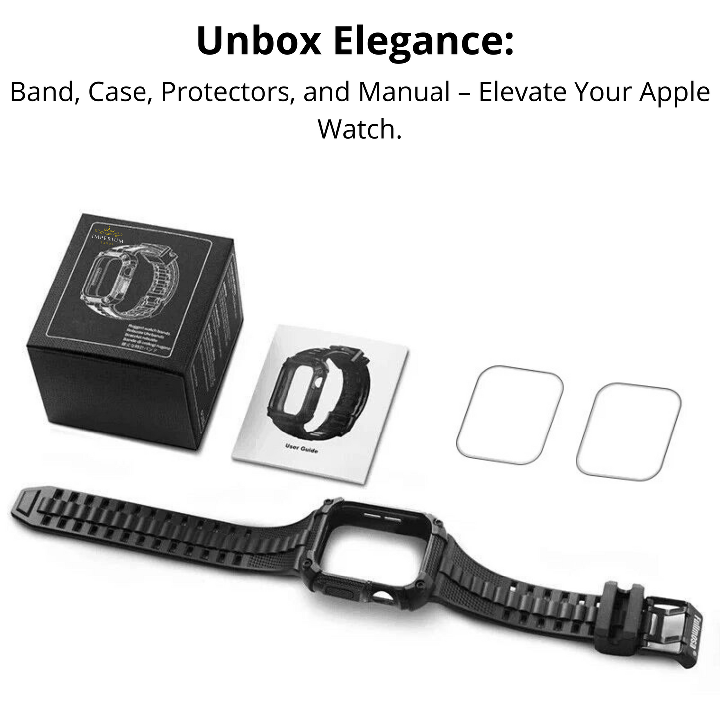 Silicone Full Cover Band for Apple Watch + Case with Screen Protector