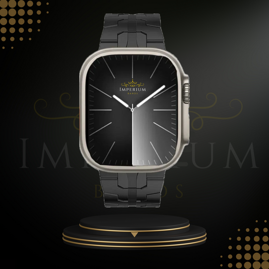 Black Titanium Elegance V10 Bands™ for Apple Watch
