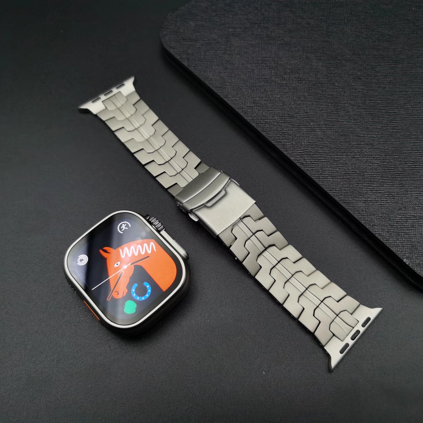 Warm Grey Titanium Elegance V10 Bands™ for Apple Watch
